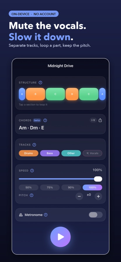 Practice: loop and slow down a part